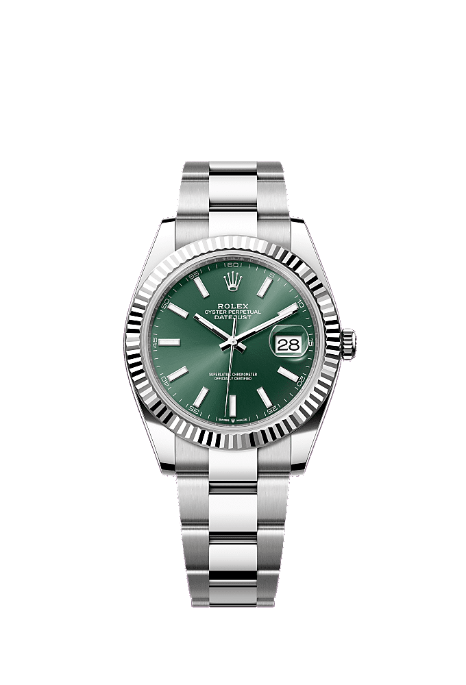 Mint Green dial, Oyster bracelet