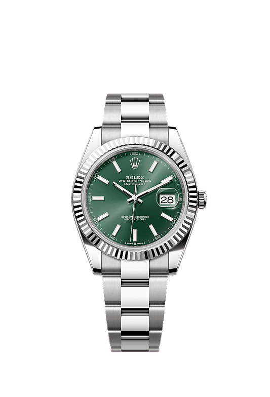 Mint Green dial, Oyster bracelet