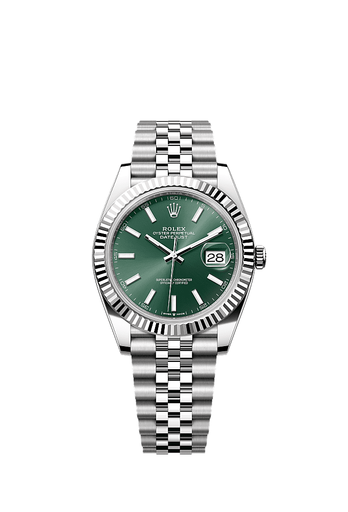 Mint Green dial, Jubilee bracelet