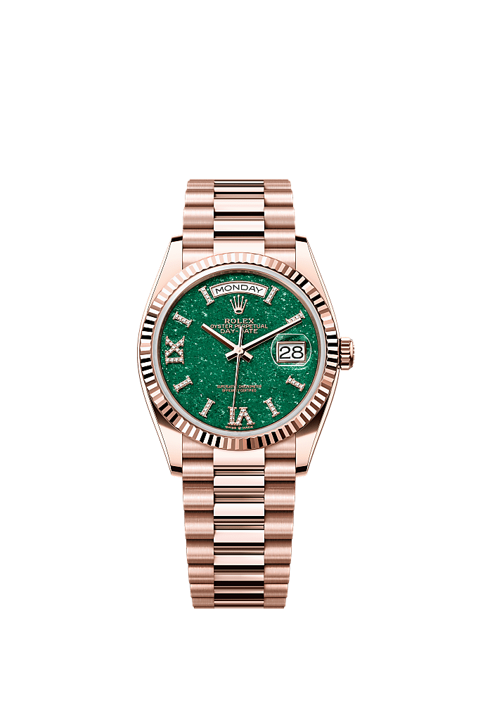 Olive Green Ombre dial, President bracelet
