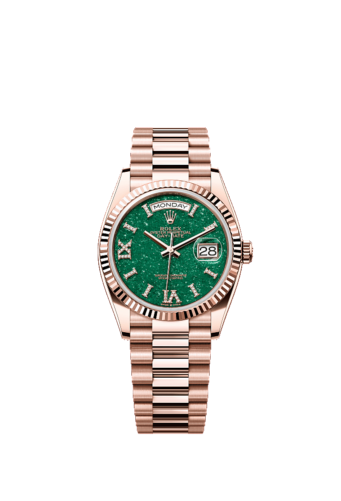 Olive Green Ombre dial, President bracelet