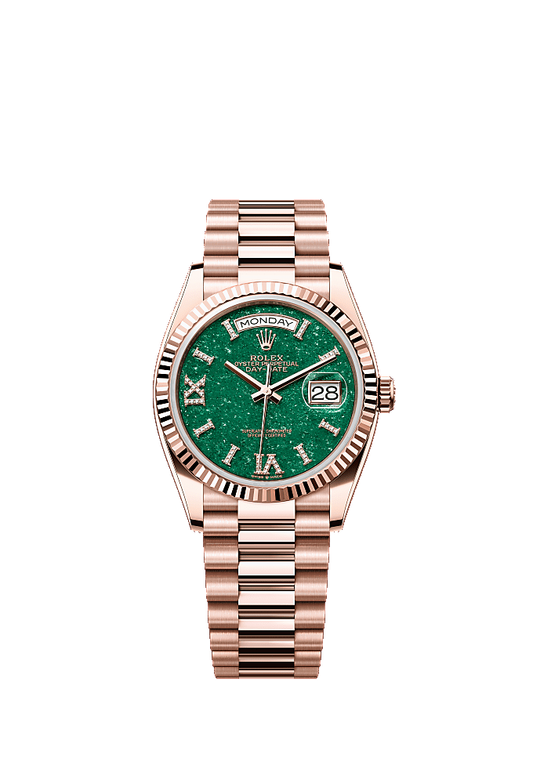 Olive Green Ombre dial, President bracelet
