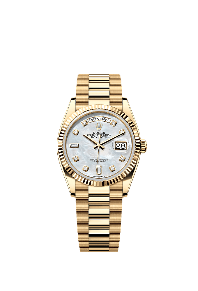 Silver dial, President bracelet