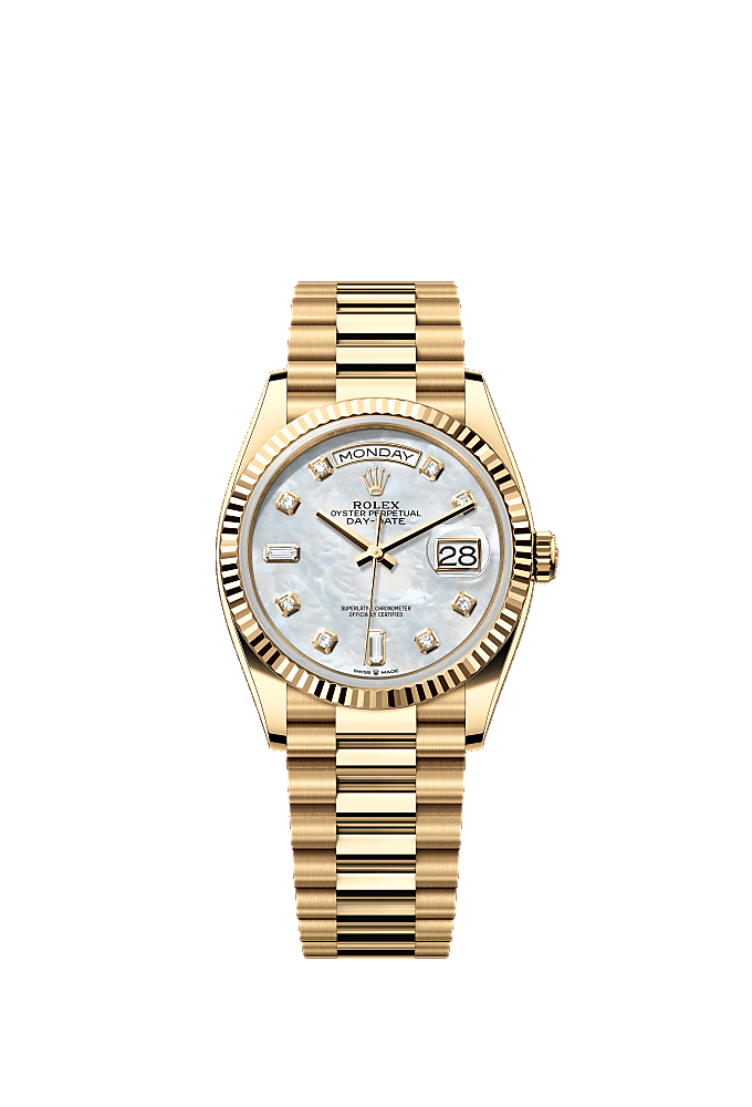 Silver dial, President bracelet