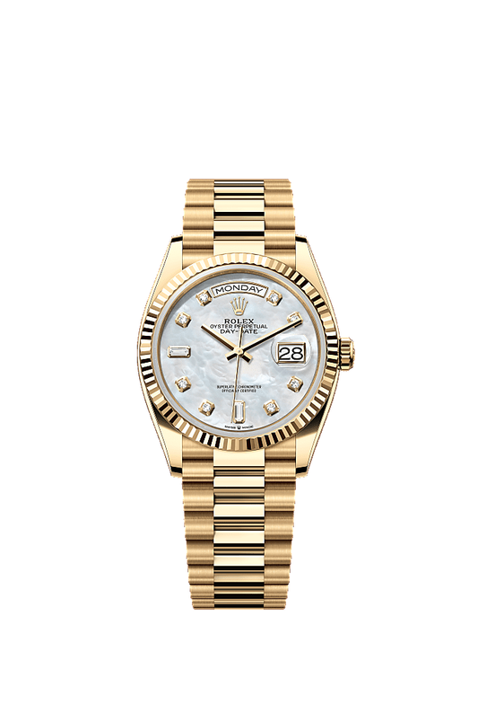 Silver dial, President bracelet