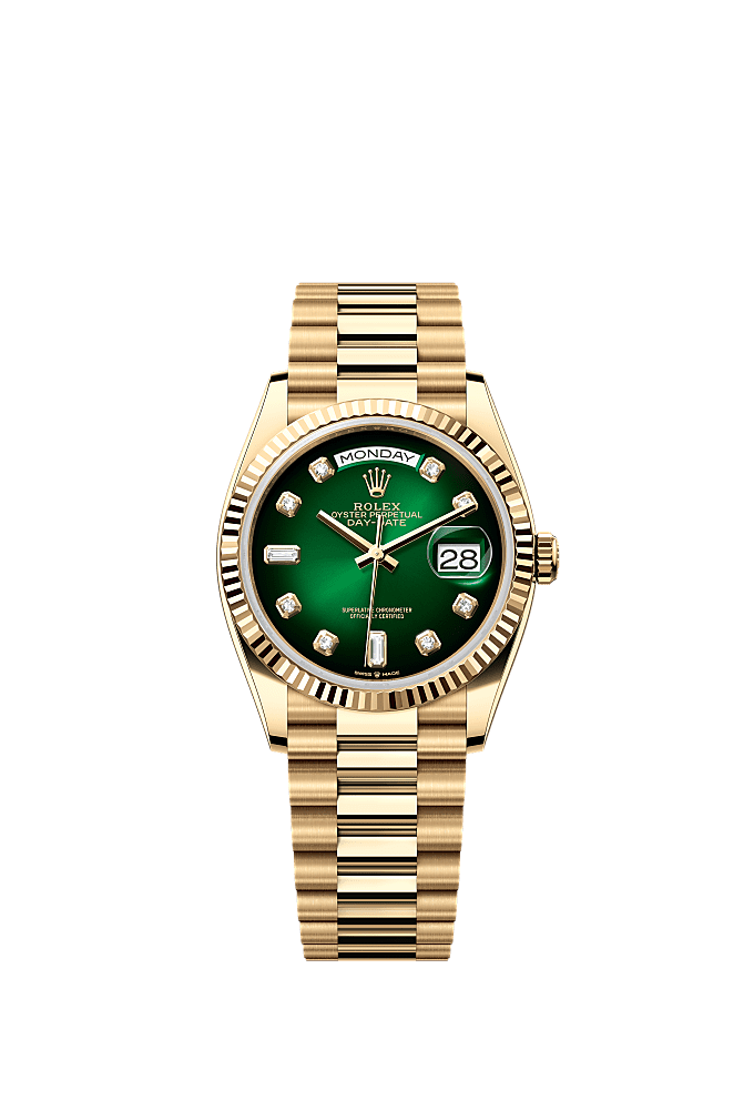 Green Ombre dial, President bracelet