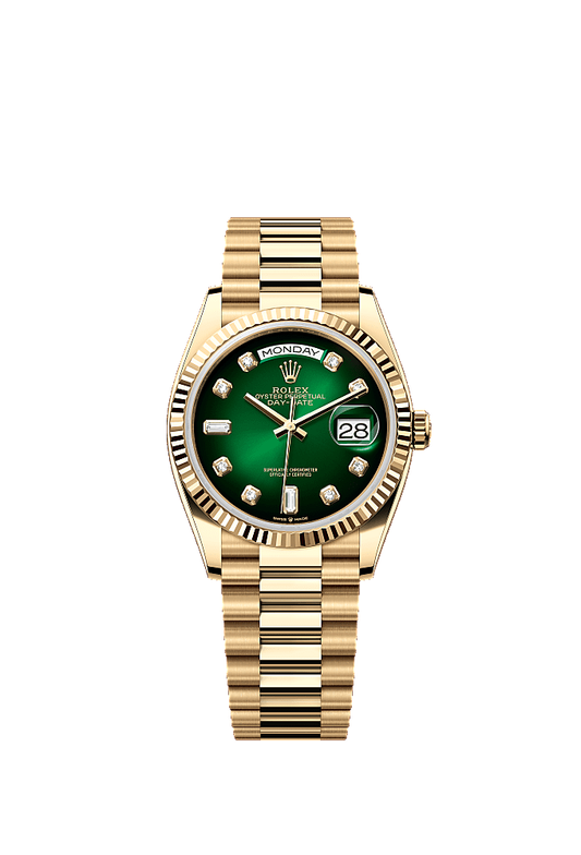 Green Ombre dial, President bracelet