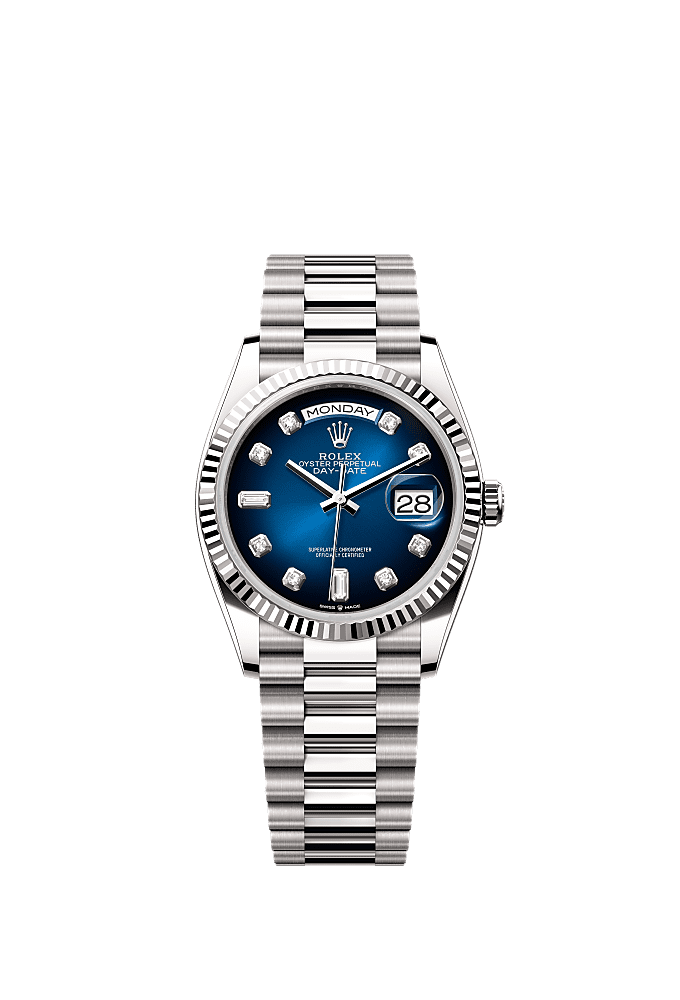 Blue Ombre dial, President bracelet