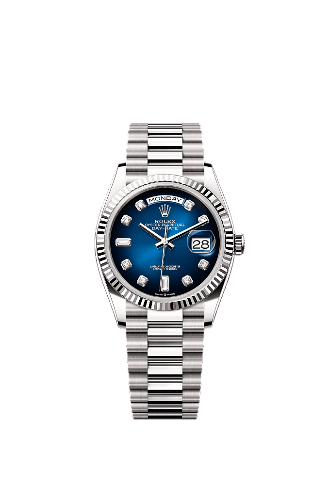 Blue Ombre dial, President bracelet