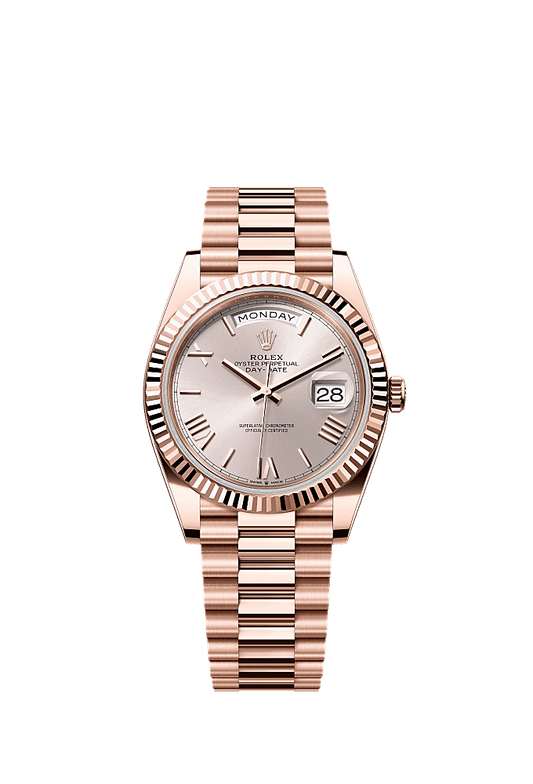 Silver dial, President bracelet