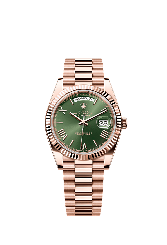 Olive Green dial, President bracelet