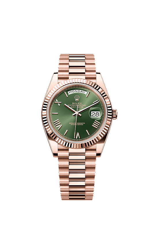 Olive Green dial, President bracelet