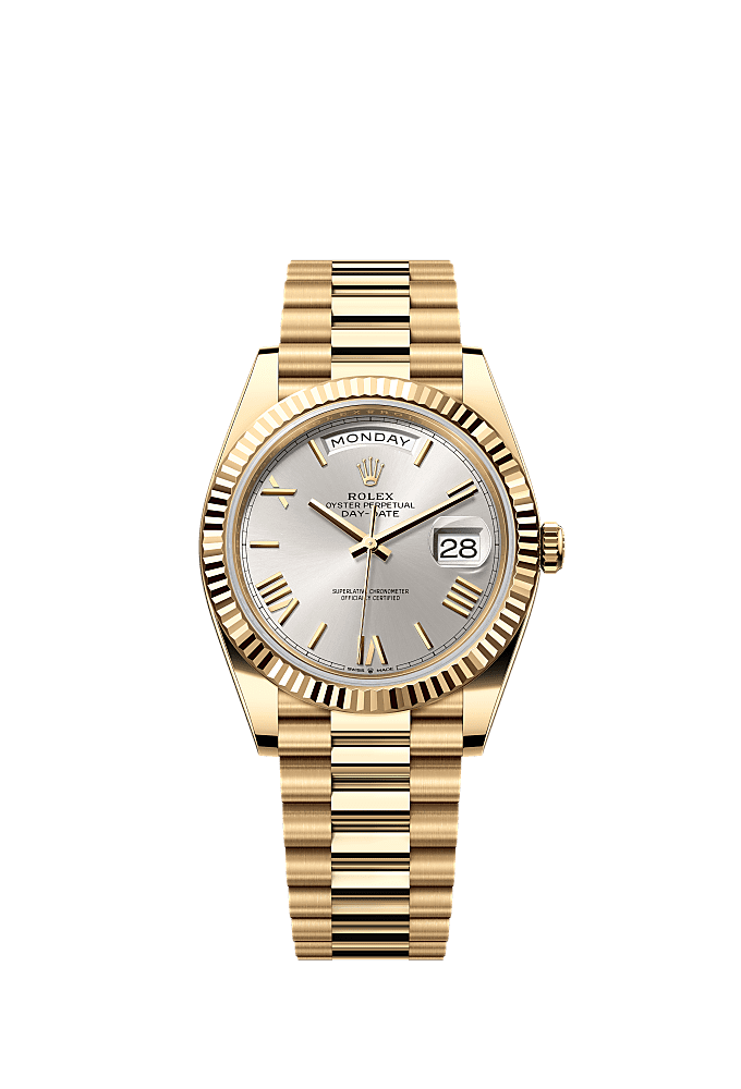 Silver dial, President bracelet