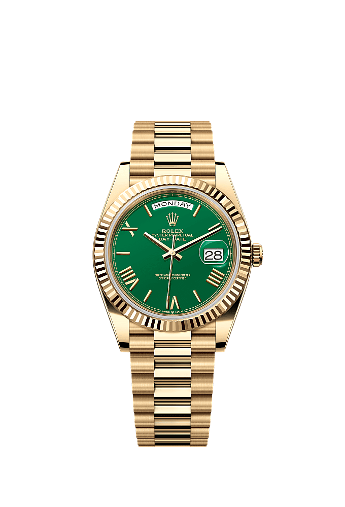 Green Ombre dial, President bracelet