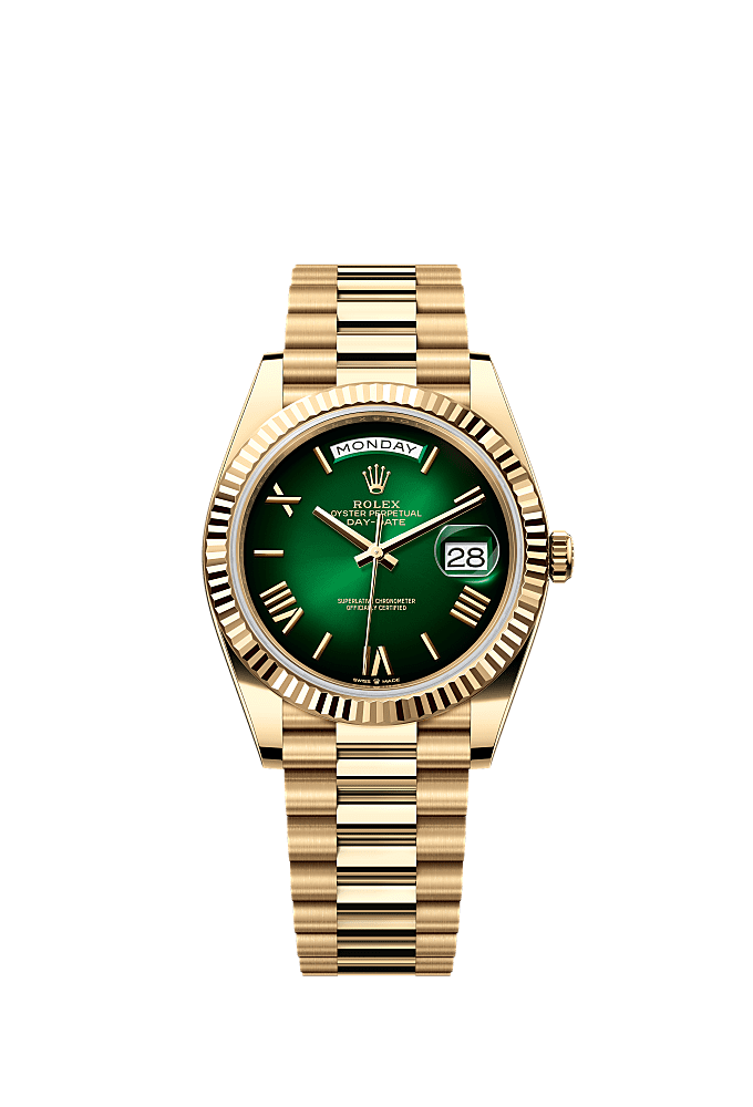 Olive Green dial, President bracelet
