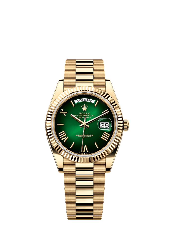 Olive Green dial, President bracelet