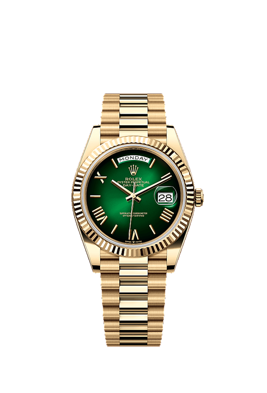 Olive Green dial, President bracelet