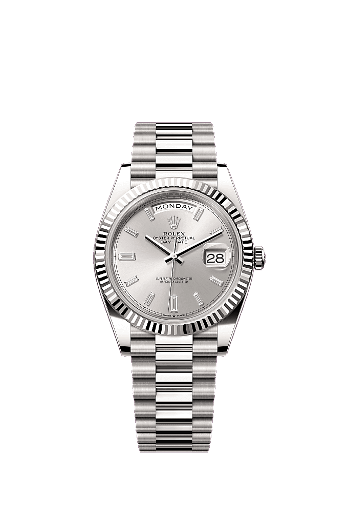 Silver dial, President bracelet