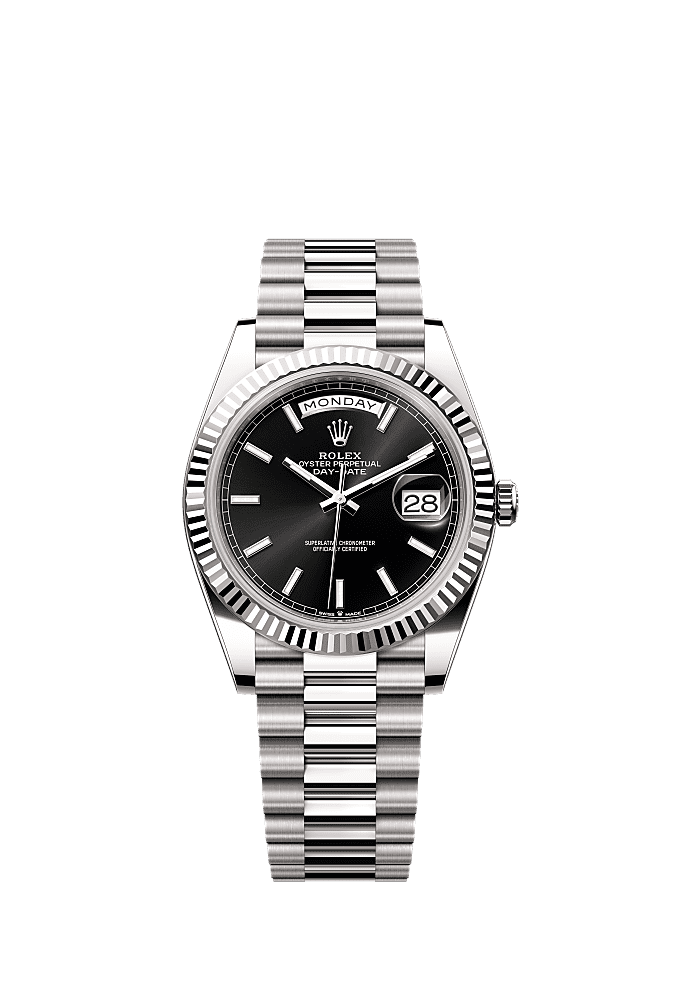 Bright Black dial, President bracelet