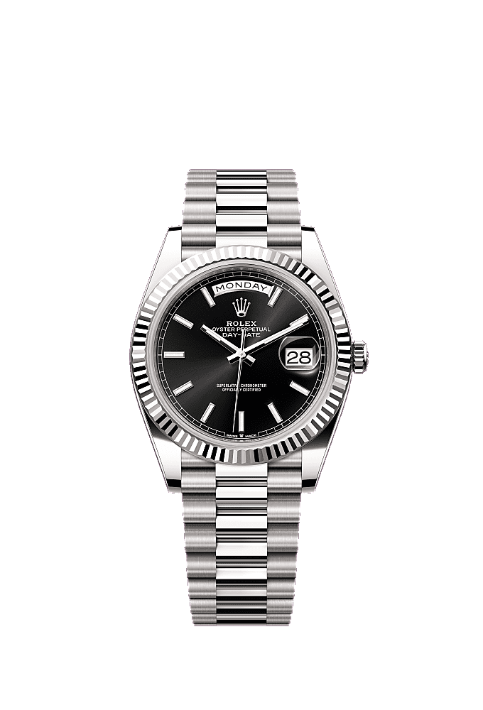 Bright Black dial, President bracelet