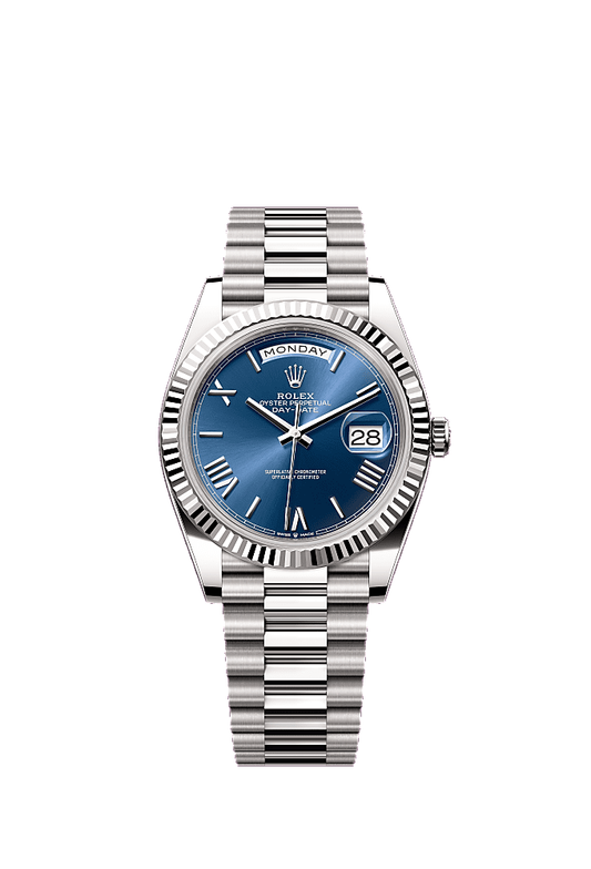 Blue Ombre dial, President bracelet