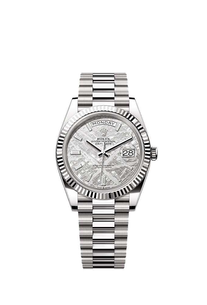 Silver Diamond-Set dial, President bracelet