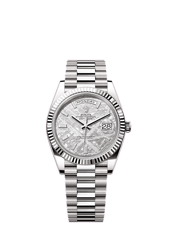 Silver Diamond-Set dial, President bracelet