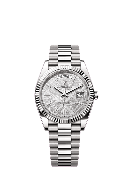 Silver Diamond-Set dial, President bracelet