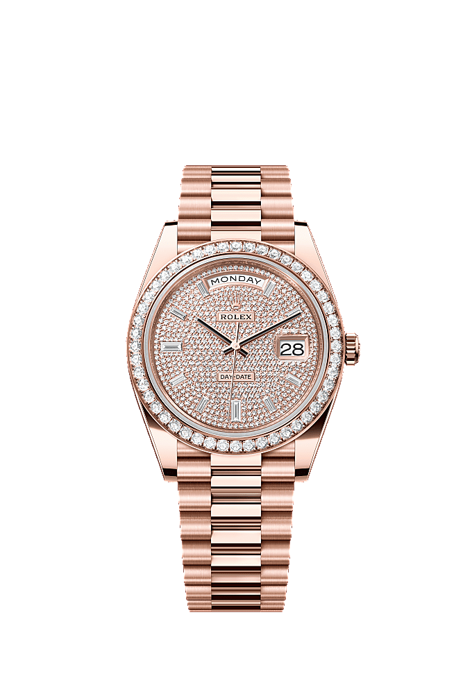 Sundust Diamond-Set dial, President bracelet