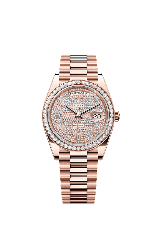 Sundust Diamond-Set dial, President bracelet