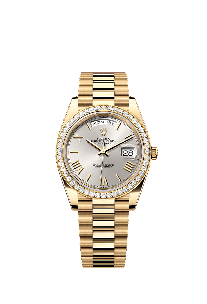 Diamond-Paved dial, President bracelet