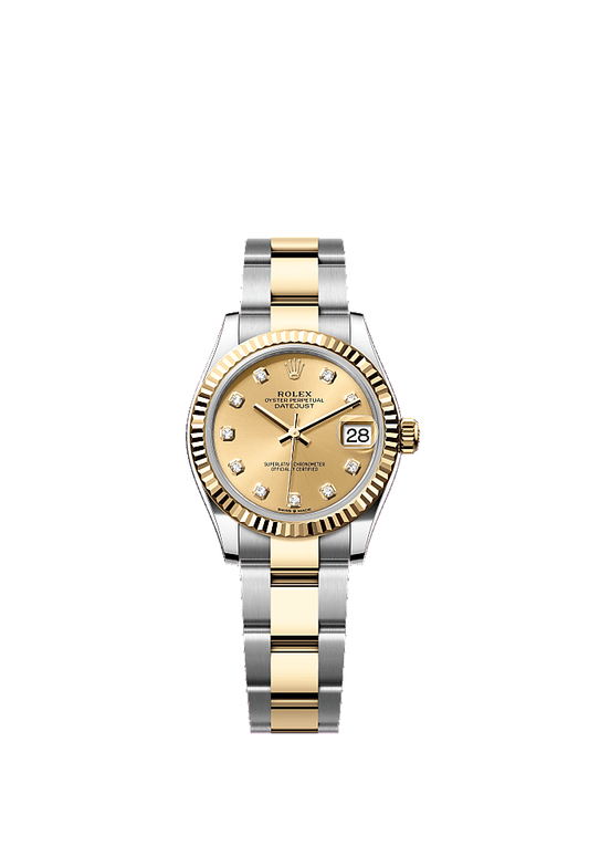 Champagne Diamond-Set dial, Oyster bracelet