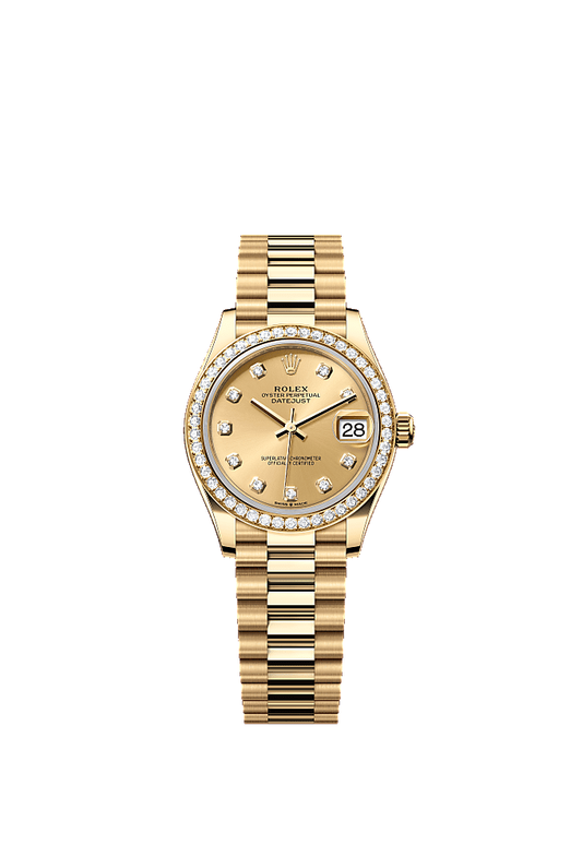 White Mother-of-Pearl Diamond-Set dial, President bracelet