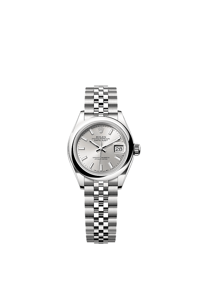 Diamond-Set Silver dial, Oyster bracelet