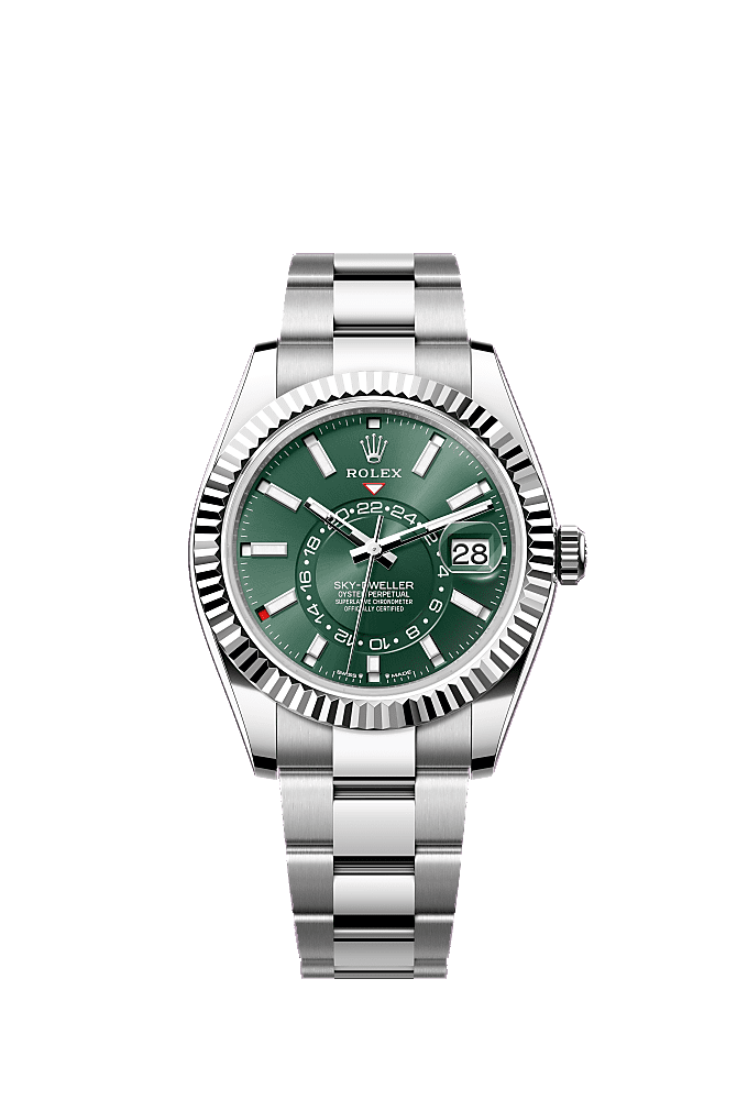Mint Green dial, Oyster bracelet