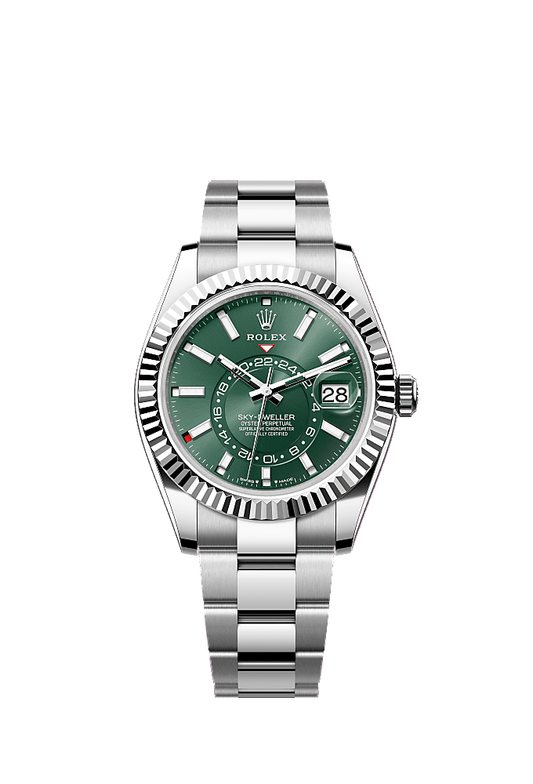 Mint Green dial, Oyster bracelet