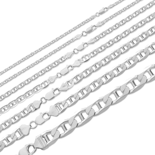Mariner Link Chain Necklace Or Bracelet - 925 Sterling Silver