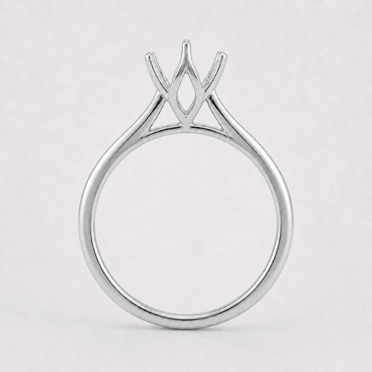 14K Marquise Solitaire — Flower Tulip
