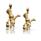 Money Mascot Pendant with Money Bag - 10K Yellow Gold