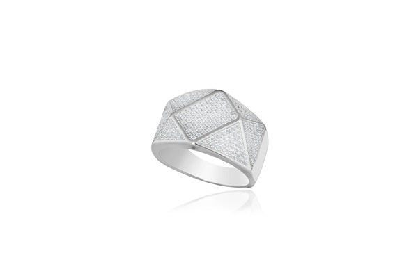 Men's Ring - 925 Sterling Silver - Gold Plated