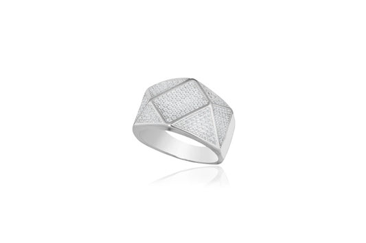 Men's Ring - 925 Sterling Silver - Gold Plated