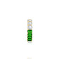 Emerald Green and Clear Two-Tone Eternity Ring - 925 Sterling Silver - Gold Plated