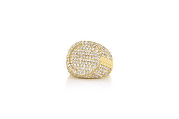 Men's Ring - 925 Sterling Silver - Gold Plated