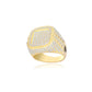 Men's Ring - 925 Sterling Silver - Gold Plated