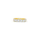 Pink and Clear Two-Tone Eternity Ring - 925 Sterling Silver - Gold Plated