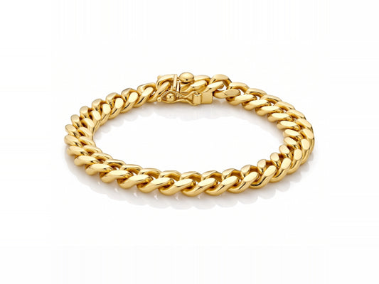 Miami Cuban Link Bracelet 14K Gold Vermeil 925 Sterling Silver