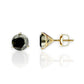 14K Gold GRA CertifiedD-VVS1 Grey Moissanite ScrewBack Stud Earrings