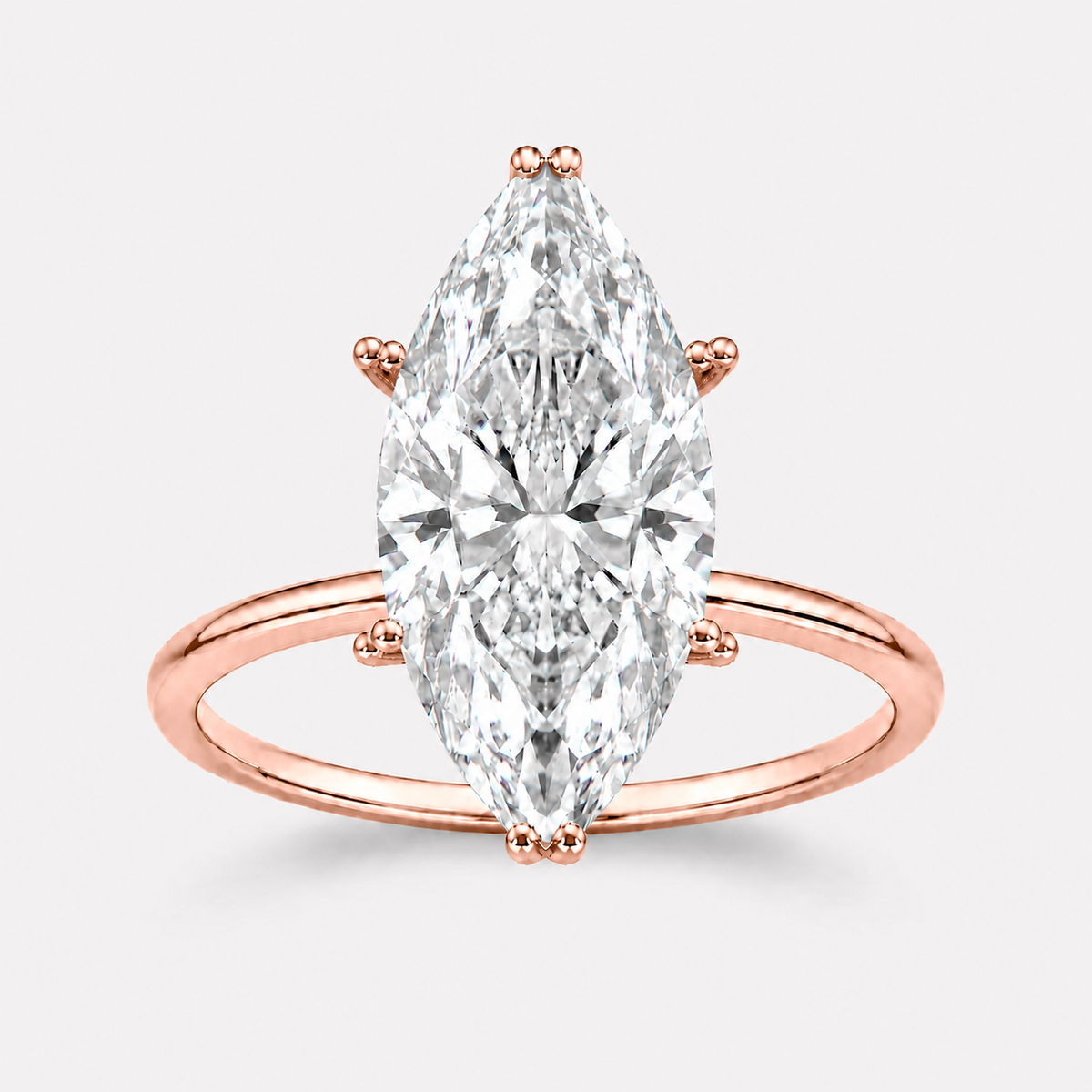 14K Marquise Solitaire — Tulip
