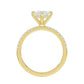 14K Marquise Solitaire — Hidden Halo Pave