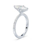 14K Marquise Solitaire — Hidden Halo Pave